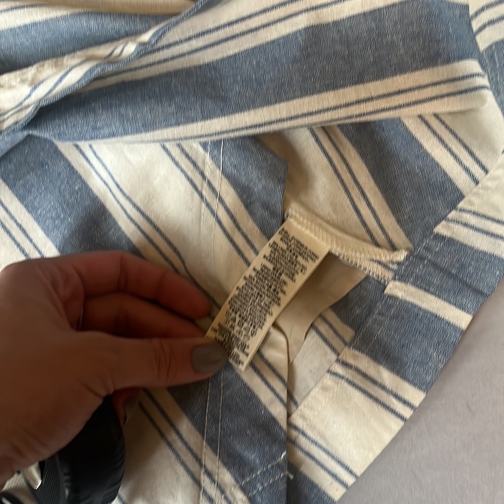 Free People wrap skirt size 12 cotton/linen - Picture 5 of 7